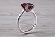 Load image into Gallery viewer, 2.74 carat Square cut Pink Tourmaline set 18ct Gold Ring