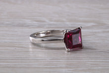 Load image into Gallery viewer, 2.74 carat Square cut Pink Tourmaline set 18ct Gold Ring