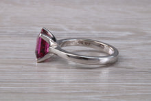 Load image into Gallery viewer, 2.74 carat Square cut Pink Tourmaline set 18ct Gold Ring