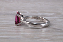 Load image into Gallery viewer, 2.74 carat Square cut Pink Tourmaline set 18ct Gold Ring