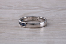 Load image into Gallery viewer, Simple Blue Sapphire Eternity Ring