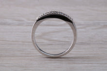 Load image into Gallery viewer, Blue Sapphire and Diamond set 18ct White Gold Eternity Ring