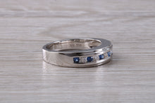 Load image into Gallery viewer, Beautiful Blue Sapphire and Diamond set Eternity Ring