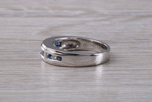 Load image into Gallery viewer, Beautiful Blue Sapphire and Diamond set Eternity Ring
