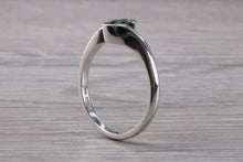 Load image into Gallery viewer, Oval cut Green Sapphire Crossover Ring