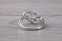 Load image into Gallery viewer, Love Heart Diamond set 18ct White Gold Ring