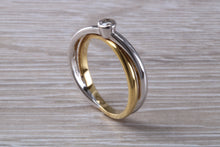 Load image into Gallery viewer, Wrap Over Two Tone 18ct Gold Diamond set Ring