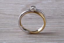 Load image into Gallery viewer, Wrap Over Two Tone 18ct Gold Diamond set Ring
