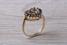 Load image into Gallery viewer, Love Heart Sapphire set Yellow Gold Ring