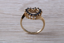 Load image into Gallery viewer, Love Heart Sapphire set Yellow Gold Ring