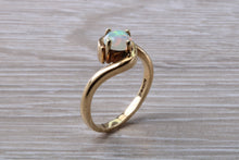 Load image into Gallery viewer, Opal set Yellow Gold Twist Shank Ring