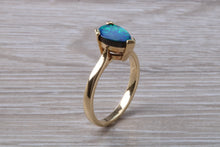 Load image into Gallery viewer, Very Sparkly Tear Drop cut Opal set Yellow Gold Ring
