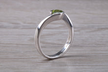 Load image into Gallery viewer, Half carat Peridot set 18ct White Gold Ring