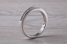 Load image into Gallery viewer, Beautiful Blue Sapphire and Diamond set Eternity Ring