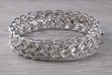 Load image into Gallery viewer, Very Dressy 10 carat Diamond set White Gold Hinged Bangle
