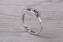 Load image into Gallery viewer, Three Diamond Crossover set White Gold Ring