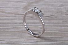 Load image into Gallery viewer, Crossover Baguette cut Diamond set 18ct White Gold Ring