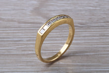 Load image into Gallery viewer, Traditional Half carat Square Princess cut Diamond set Eternity Ring