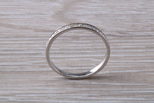 Load image into Gallery viewer, Dainty Diamond set band 18ct White Gold Band
