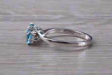 Load image into Gallery viewer, Sky Blue Topaz set 18ct White Gold Ring