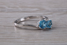 Load image into Gallery viewer, Sky Blue Topaz set 18ct White Gold Ring