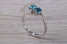 Load image into Gallery viewer, Sky Blue Topaz set 18ct White Gold Ring
