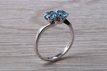 Load image into Gallery viewer, Sky Blue Topaz set 18ct White Gold Ring
