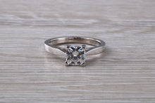 Load image into Gallery viewer, Platinum Bridal set, One carat Moissanite Diamond and Natural Diamonds