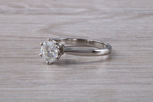 Load image into Gallery viewer, One carat Moissanite Diamond set in a Six Claw Solitaire