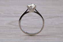 Load image into Gallery viewer, One carat Platinum Diamond Solitaire, set in six Claw Ring, Simple and Elegant Solitaire