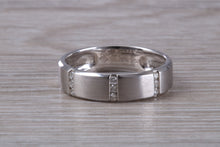 Load image into Gallery viewer, 5 mm Wide Diamond set 18ct White Gold Wedding Band