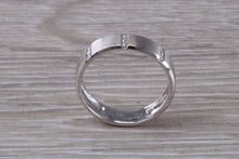 Load image into Gallery viewer, 5 mm Wide Diamond set 18ct White Gold Wedding Band