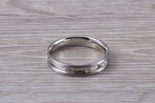 Load image into Gallery viewer, 4 mm Wide Diamond set 18ct White Gold Band