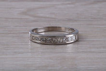 Load image into Gallery viewer, Traditional Princess cut Diamond set 18ct White Gold Eternity Ring