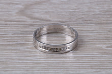 Load image into Gallery viewer, 4 mm wide Diamond set 18ct White Gold Wedding Band