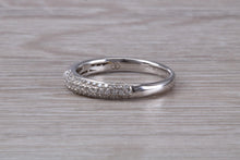Load image into Gallery viewer, Pave Diamond set 18ct White Gold Band