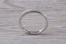 Load image into Gallery viewer, Pave Diamond set 18ct White Gold Band