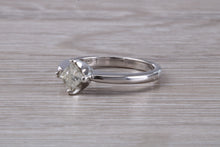Load image into Gallery viewer, Half carat Princess Cut Diamond set 18ct White Gold Solitaire