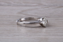 Load image into Gallery viewer, Half carat Princess Cut Diamond set 18ct White Gold Solitaire