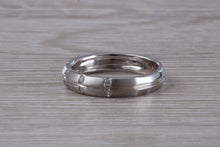 Load image into Gallery viewer, 4 mm Wide Diamond set 18ct White Gold Band