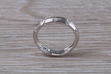 Load image into Gallery viewer, 4 mm Wide Diamond set 18ct White Gold Band