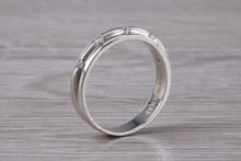 Load image into Gallery viewer, 4 mm Wide Diamond set 18ct White Gold Band