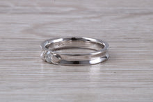 Load image into Gallery viewer, 4 mm Wide Diamond set 18ct White Gold Band