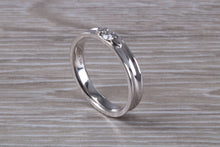 Load image into Gallery viewer, 4 mm Wide Diamond set 18ct White Gold Band