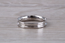 Load image into Gallery viewer, 4 mm Wide Diamond set 18ct White Gold Band