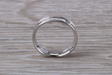 Load image into Gallery viewer, 4 mm Wide Diamond set 18ct White Gold Band