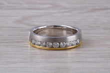 Load image into Gallery viewer, 5 mm Wide Two Tone 18ct Gold Diamond set Band