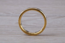 Load image into Gallery viewer, 5 mm Wide Two Tone Gold Circle Diamond set Band