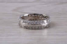 Load image into Gallery viewer, Very Dressy Two Rows Circle Diamond set 18ct White Gold Band