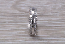 Load image into Gallery viewer, Very Dressy Two Rows Circle Diamond set 18ct White Gold Band